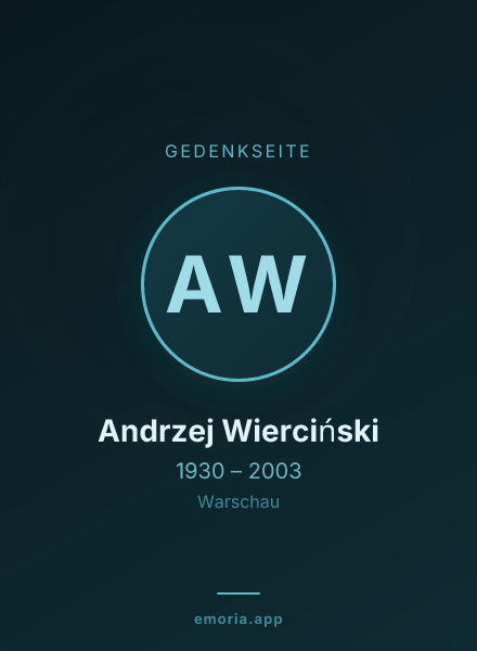 Gedenkportrait von Andrzej Wierciński
