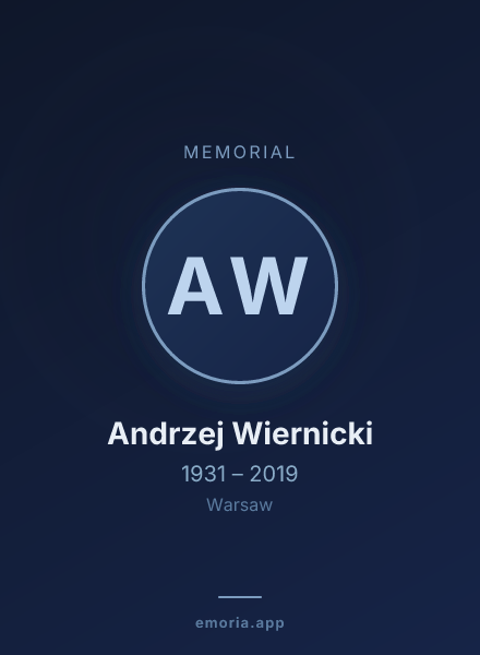 Memorial portrait of Andrzej Wiernicki