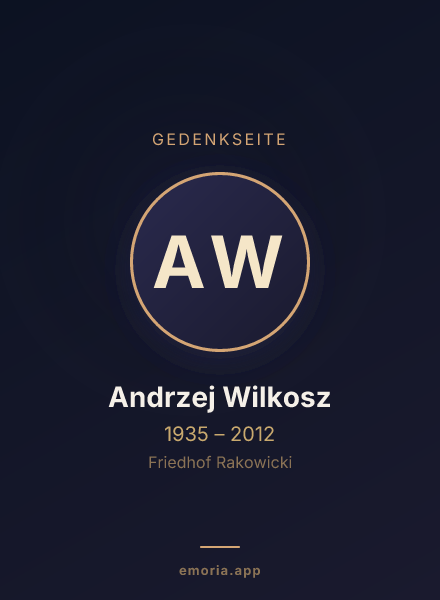 Gedenkportrait von Andrzej Wilkosz