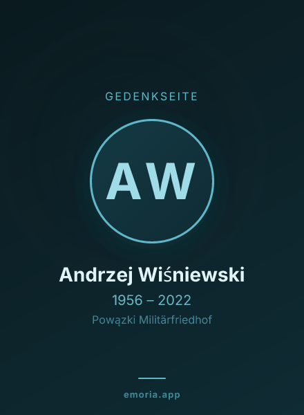 Gedenkportrait von Andrzej Wiśniewski