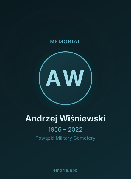 Memorial portrait of Andrzej Wiśniewski