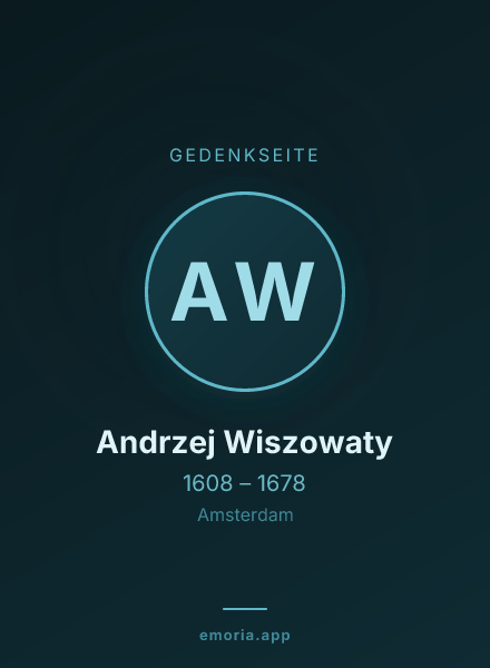 Gedenkportrait von Andrzej Wiszowaty