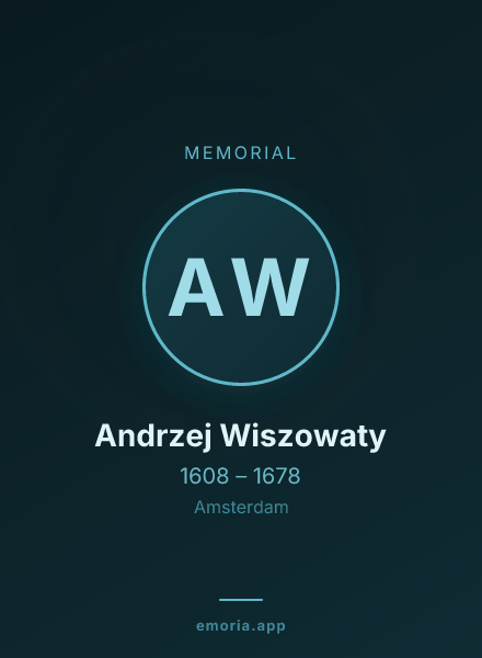 Memorial portrait of Andrzej Wiszowaty