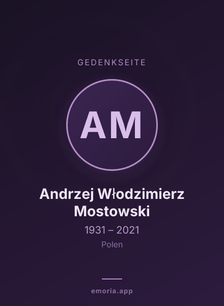 Gedenkportrait von Andrzej Włodzimierz Mostowski
