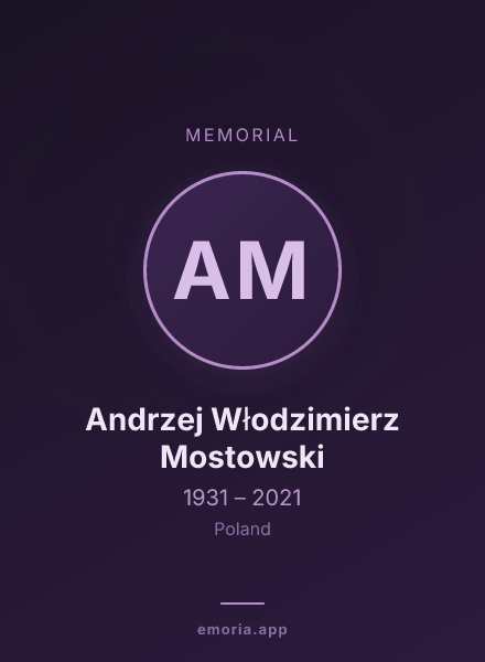 Memorial portrait of Andrzej Włodzimierz Mostowski