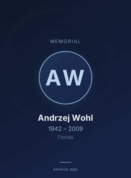 Memorial portrait of Andrzej Wohl