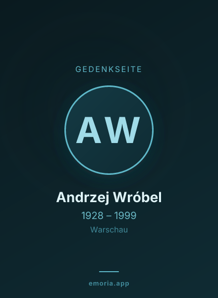 Gedenkportrait von Andrzej Wróbel