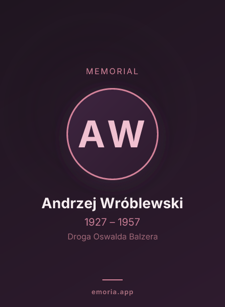 Memorial portrait of Andrzej Wróblewski