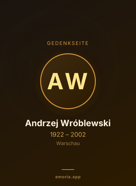 Gedenkportrait von Andrzej Wróblewski