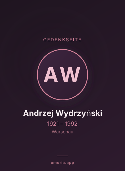 Gedenkportrait von Andrzej Wydrzyński