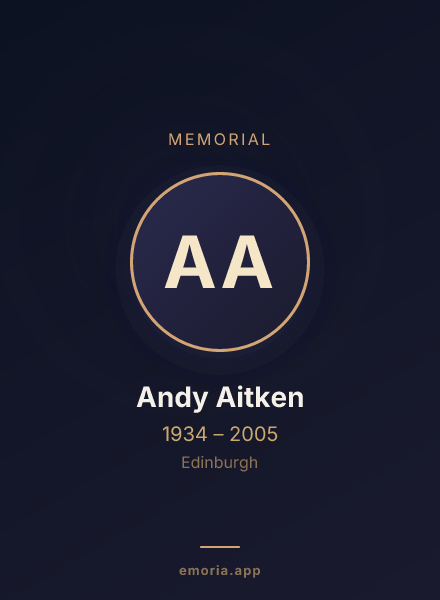 Memorial portrait of Andy Aitken
