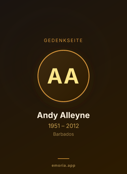 Gedenkportrait von Andy Alleyne