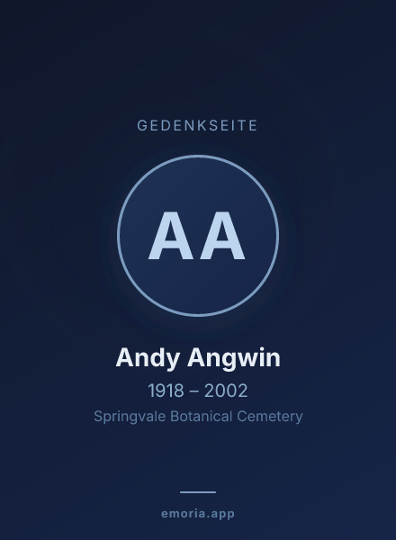 Gedenkportrait von Andy Angwin