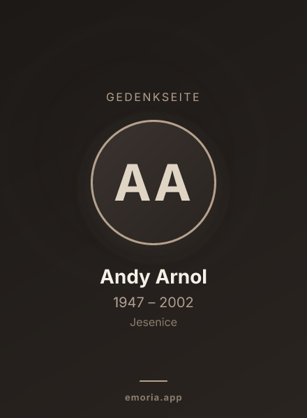 Gedenkportrait von Andy Arnol