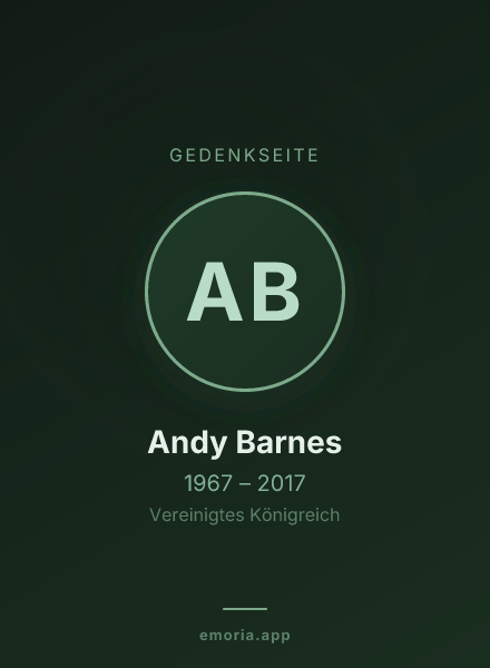 Gedenkportrait von Andy Barnes