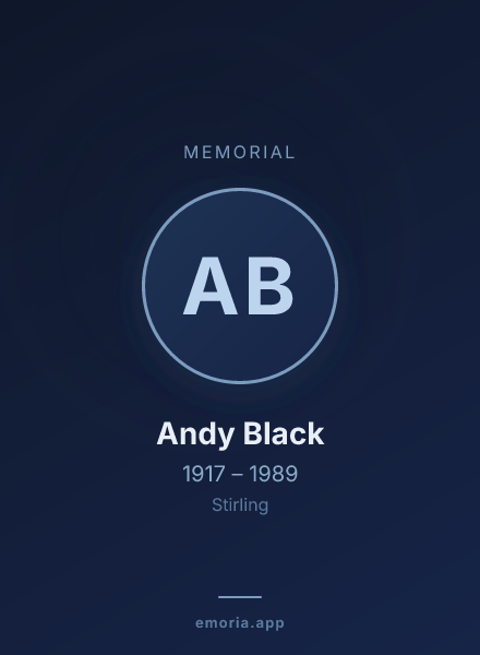Memorial portrait of Andy Black