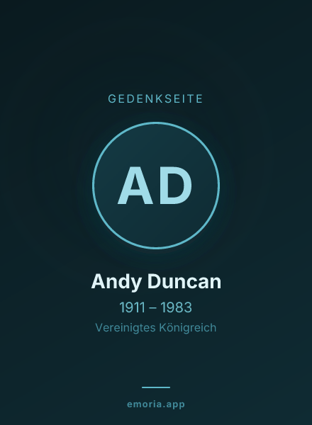Gedenkportrait von Andy Duncan