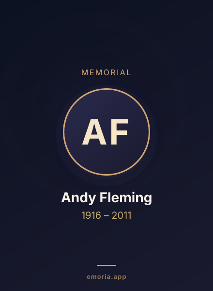 Memorial portrait of Andy Fleming