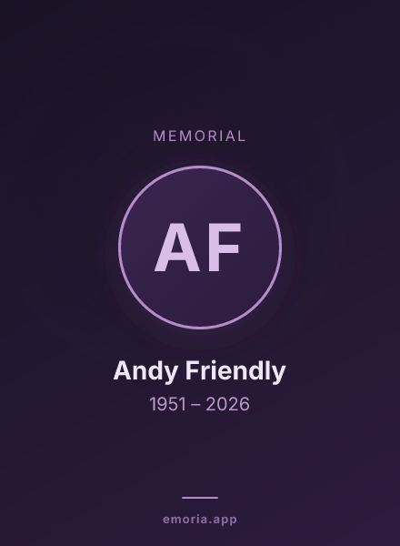 Memorial portrait of Andy Friendly