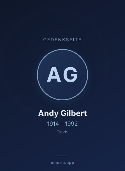 Gedenkportrait von Andy Gilbert