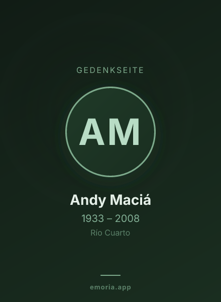 Gedenkportrait von Andy Maciá