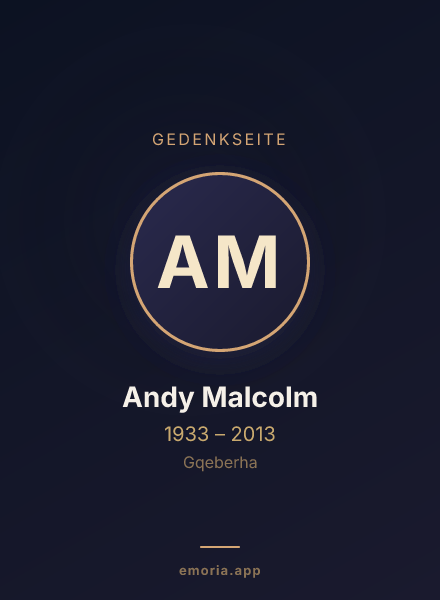 Gedenkportrait von Andy Malcolm