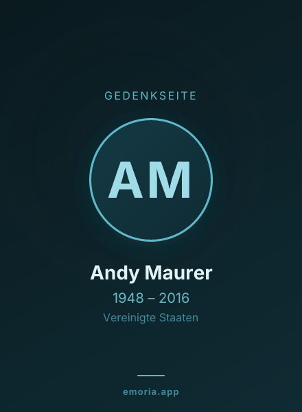Gedenkportrait von Andy Maurer