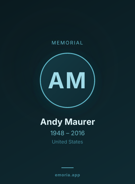 Memorial portrait of Andy Maurer