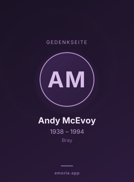 Gedenkportrait von Andy McEvoy