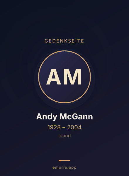 Gedenkportrait von Andy McGann