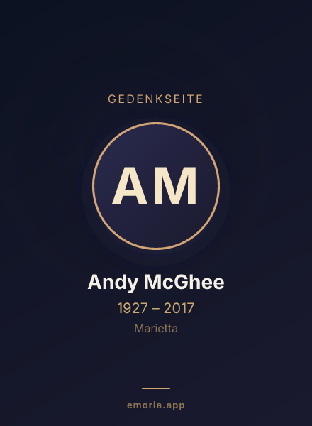 Gedenkportrait von Andy McGhee