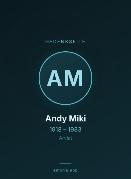 Gedenkportrait von Andy Miki
