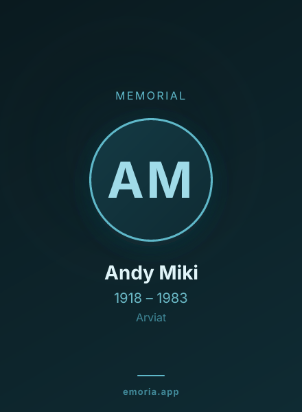 Memorial portrait of Andy Miki
