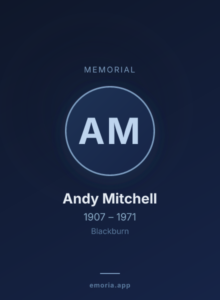 Memorial portrait of Andy Mitchell
