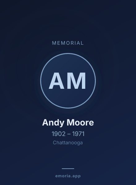 Memorial portrait of Andy Moore