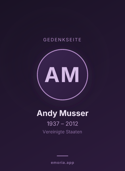 Gedenkportrait von Andy Musser