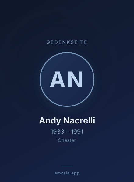 Gedenkportrait von Andy Nacrelli