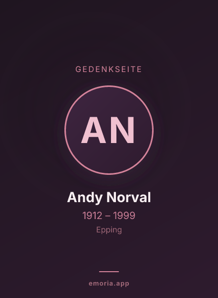 Gedenkportrait von Andy Norval