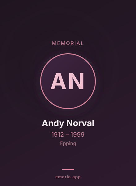 Memorial portrait of Andy Norval