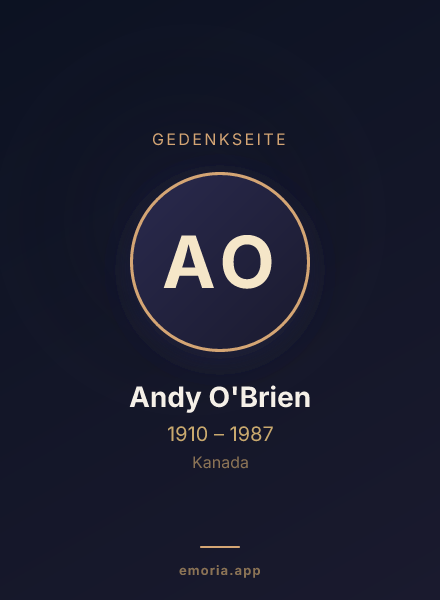 Gedenkportrait von Andy O'Brien