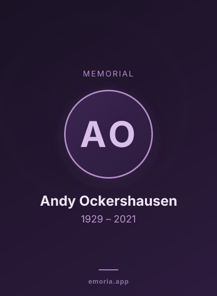 Memorial portrait of Andy Ockershausen