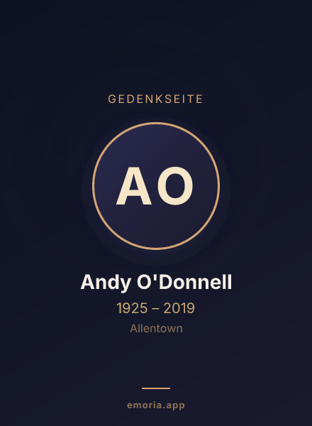 Gedenkportrait von Andy O'Donnell