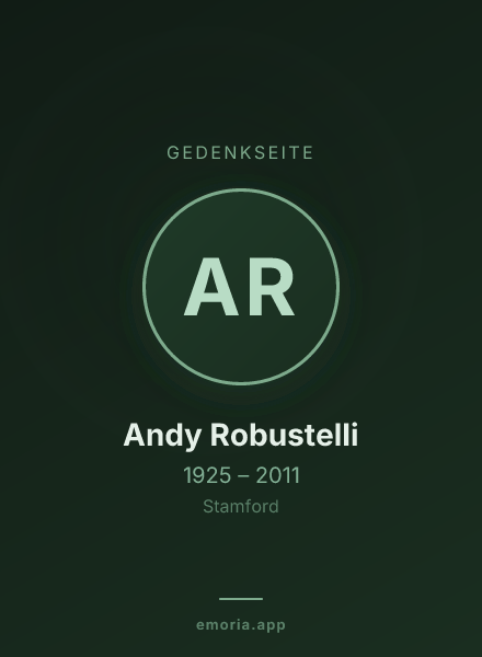 Gedenkportrait von Andy Robustelli