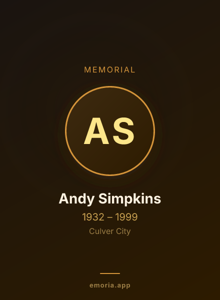 Memorial portrait of Andy Simpkins