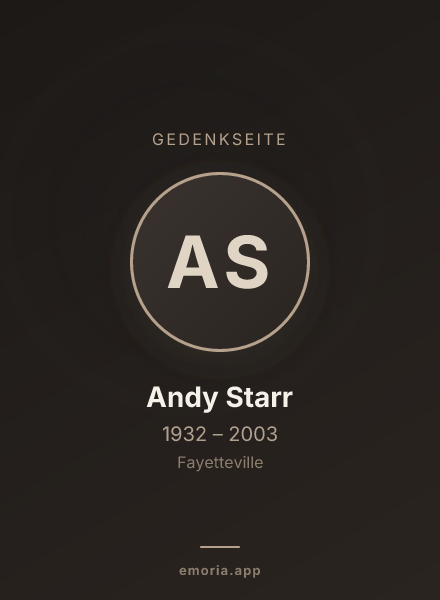 Gedenkportrait von Andy Starr