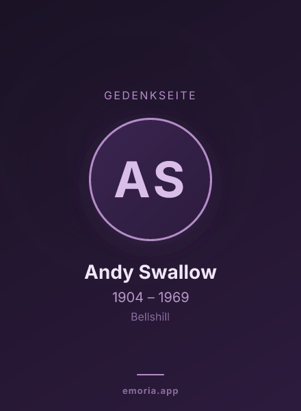 Gedenkportrait von Andy Swallow