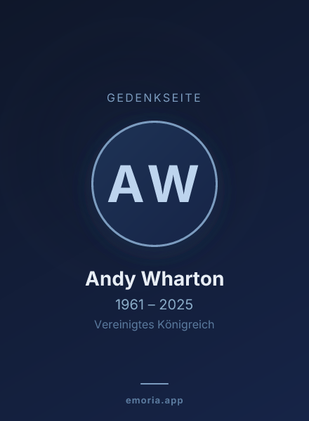 Gedenkportrait von Andy Wharton