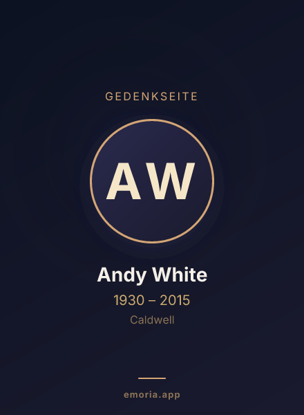Gedenkportrait von Andy White