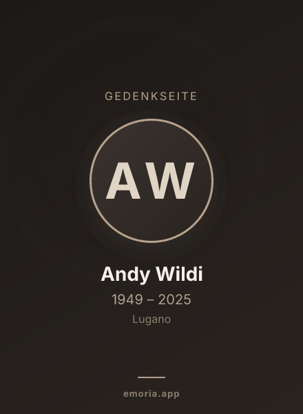 Gedenkportrait von Andy Wildi