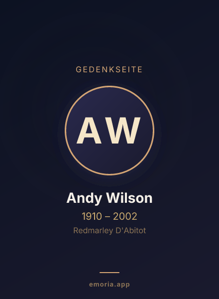 Gedenkportrait von Andy Wilson